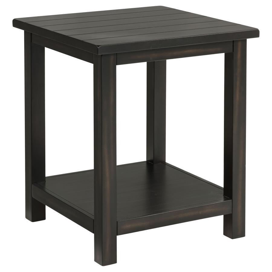 Payne - Wood End Table With Shelf - Java
